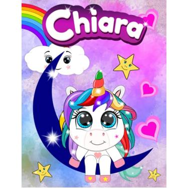 Imagem de Quaderno con Baby Unicorno - Chiara: Quadernone a Righe per 1 e 2 Elementare con Unicorni ed Arcobaleno per Bambine - Le Pagine sono numerate e ... Notebook per scrivere e fare i compiti