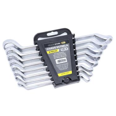 Imagem de Jogo Chaves Estrelas 8 Pcs 6-22mm Profissional Cromo Vanádio