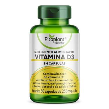 Imagem de Vitamina D3 2000Ui 380Mg 60Caps  Fitoplant