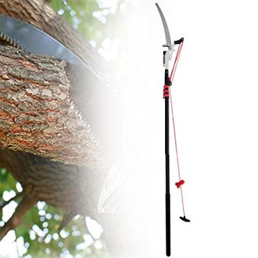 Imagem de Podador de árvores telescópico, serra de poda de pólo, serra de membro extensível e aparador, ferramenta de jardinagem extensível de altura de trabalho -24 pés