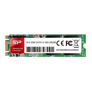 Imagem de Silicon Power 256 GB A55 M.2 SSD (SLC Cache para Speed Boost) SATA III Unidade de estado sólido interno 2280 (SU256GBSS3A55M28AB)