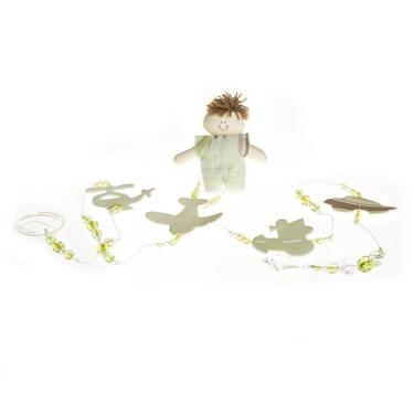 Imagem de Pingente De Cortina Menino Verde Quarto Beb�� Infantil (par)
