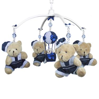 Imagem de Móbile Musical Ursinho Marinho E Balão Quarto Bebê