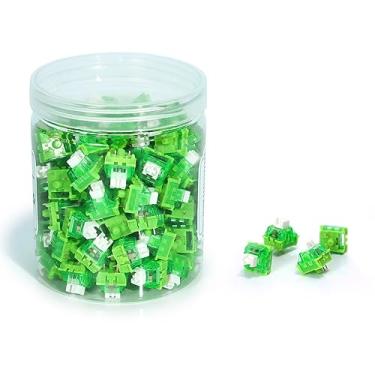 Imagem de MAGIC-REFINER x Interruptores Jelly Green para Teclado Mecânico DIY, 45gf Linear Keyswitch 3 Pinos, Fábrica Pré-Lubrificada com Haste POM Compatível com Conjunto de Teclados Mecânicos MX (100 peças)