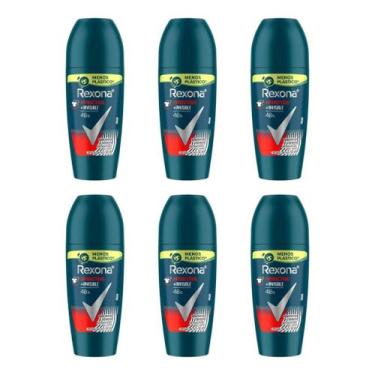 Imagem de Desodorante Roll-On Rexona 50ml Masc Antibacte Invisible-6Un