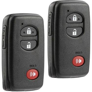 Imagem de Capa e almofada de controle remoto de entrada sem chave Smart Key Fob para Toyota Highlander Prius Rav4 Venza (HYQ14AAB, HYQ12ACX, HYQ14AEM), conjunto com 2