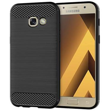 Imagem de Capa para Samsung Galaxy A3 2017, sensação macia, proteção total, anti-arranhões e impressões digitais + capa de celular resistente a arranhões para Samsung Galaxy A3 2017