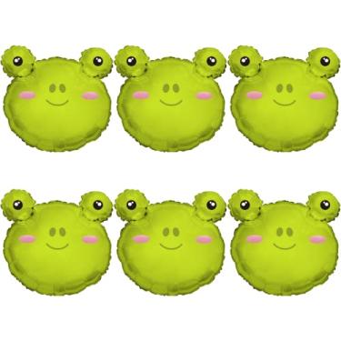 Imagem de Frog Head Balloons - 25.2" Animal of Green Frogs Foil Balloons for Toad Jungle Farm Zoo Safari Theme Birthday Baby Shower Summer Party Decoration