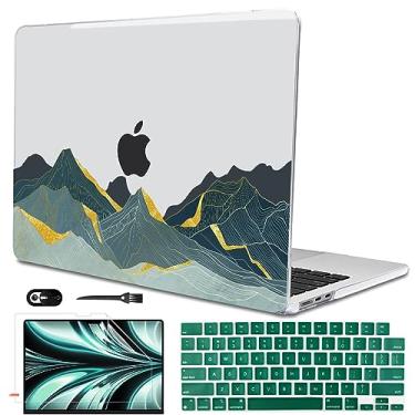Imagem de LCMOCICO Capa para MacBook Air de 13,6 polegadas 2022, 2023, 2024, 2025, M4, A3240, A3113, M3, A2681, M2, capa rígida de plástico cristal para teclado para Mac Air 13,6 M4, tela retina líquida,