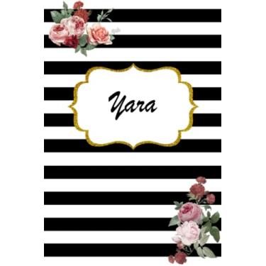 Imagem de Yara: Classic Floral Personalized Notebook/Journal/ Log Book/ Planner With Name, 110 pages of your selected paper, planner. Size: 6” x 9”
