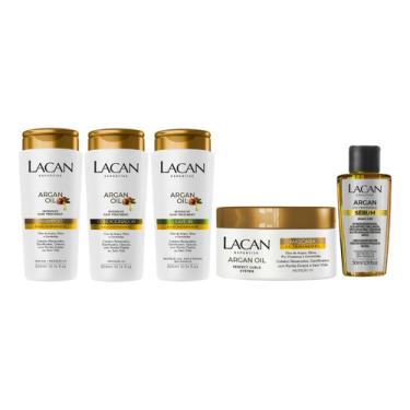 Imagem de Kit Lacan Argan Oil Shampoo + Condicionador + Leave-in + Mascara + Sérum 30ml