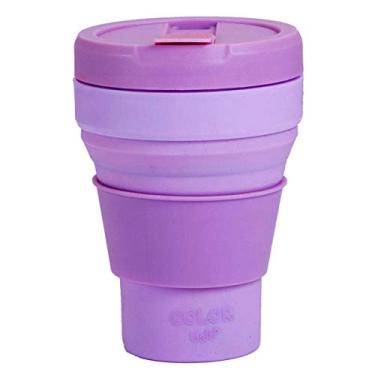 Imagem de Copo Silicone Retrátil Dobrável 375 Ml - Lilas