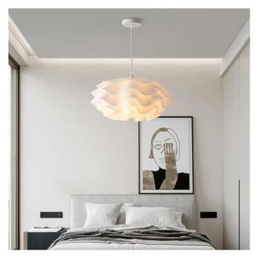 Imagem de Lâmpada pendente LED branca onda de PVC compatível com casa, quarto, cabeceira, escritório, cozinha, bar, luminárias de decoração de casa, lustre, luminária de teto