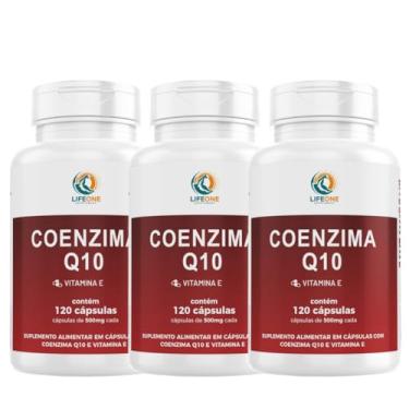 Imagem de Kit 3 Coenzima Q10 100mg com Vitamina E, 360 Cápsulas Life One
