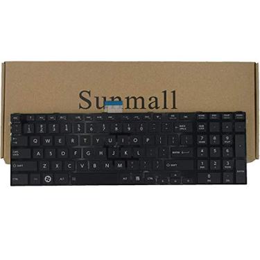 Imagem de SUNMALL Substituição do teclado do laptop (com moldura) compatível com Toshiba Satellite c850 c855 c855d l850 l855 c875 c875d l875d p850 p855 p875d preto layout dos EUA
