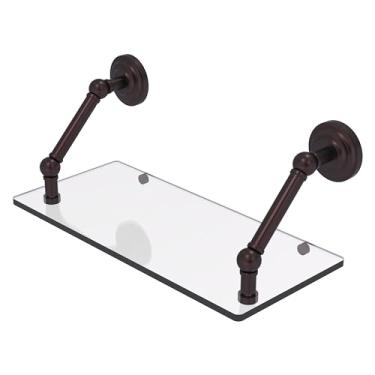 Imagem de Prateleira de vidro flutuante Allied Brass PQN-1-18 Prestige Que Collection, 45 cm, bronze antigo