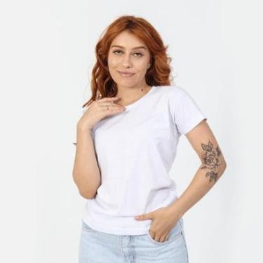 Imagem de Camiseta Feminina Blusas Feminina Colada Baby Look Algodão-Feminino
