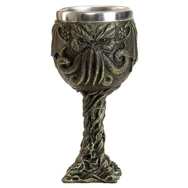 Imagem de Pacific Giftware 6.75 Inches The Call of Cthulhu Cthulhu Octopus Resin Drinking Wine Goblet
