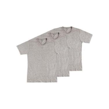 Imagem de Kit com 3 Camisetas Masculina Hering 299 Cinza-Masculino