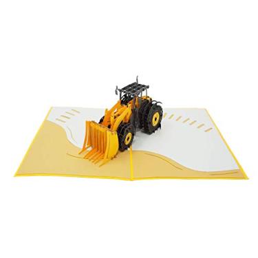 Imagem de WOWPAPERART Bulldozer - Cartão pop-up 3D para todas as ocasiões - aniversário, amor, parabéns, aniversário, obrigado - Presentes incríveis para família, amigos, amantes, agricultores, construtores,