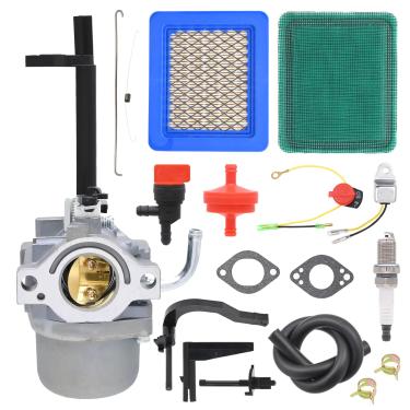 Imagem de NIMTEK Kit de reconstrução de carburador 591378 para B&S 697978 796321 699966 699958 696133 696132 796322 695920 695328 Snowblower serve para Coleman Powermate 5000 6250 Gerador 5500 6500 10 HP
