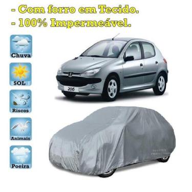Imagem de Capa com forro cobrir carro Peugeot 206 100% Impermeável Proteção Bezz