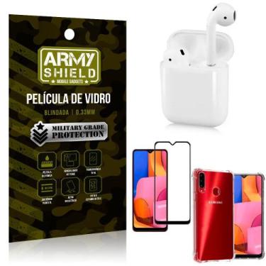 Imagem de Fone Bluetooth LY-122 Samsung A20S + Capinha Anti Impacto + Película 3