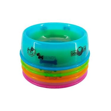 Imagem de Comedouro Pet de Plástico Sortido 18cm x 5cm - Aliança