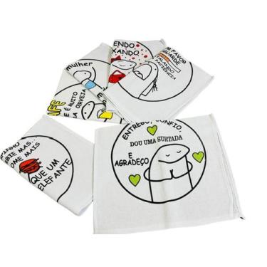 Imagem de Pano De Prato Estampado Atacado Meme Bento Flork 10 Unidades - textil 