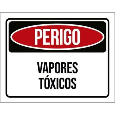 Imagem de Placa Perigo Vapores Tóxicos 36X46 - Sinalizo