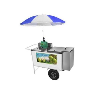 Imagem de Carrinho de Água de Coco Luxo com Rodas Pneumáticas e Guarda Sol - Cef
