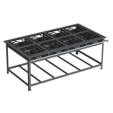 Imagem de Fogão Industrial 30x30 P7 8 Bocas Baixa Pressão 8 QS - JL Colombo