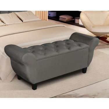 Imagem de Recamier Baú Ana 130 cm Sapateira Quarto Puff Closet Nicho Organizador