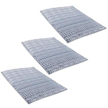 Imagem de Kit 3 Colchonetes Solteiro 190x60cm Camping Com Bolsa Para Transporte 