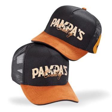 Imagem de Boné Trucker Caramelo Aba Camurça  Masculino Feminino - Pampas Country