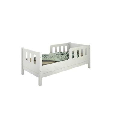 Imagem de Cama Infantil Ju C/grade De Proteção Tamanho Juvenil Cor Branca P/colc