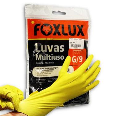 Imagem de Luvas Multiuso Latex G 9 Foxlux Amarela