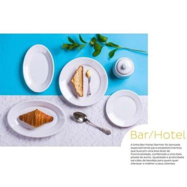 Imagem de Prato Raso Redondo 24cm Bar Hotel Germer Em Porcelana Branca - GERMER 