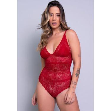 Imagem de Kit 10 Body Lingerie Transparente Renda Decote Blogueira - WLS Modas, 