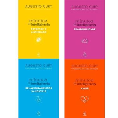Imagem de Kit Completo C/4 - Minutos de inteligência Augusto Cury - Autoajuda e 