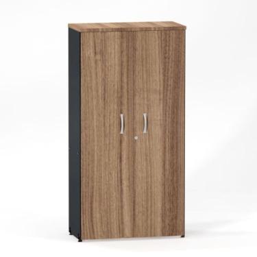 Imagem de Armario Alto 02 Portas P25 Pandin 1,60 M Noce Naturale e Grafito