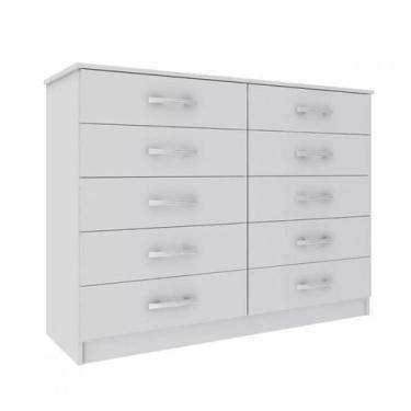 Imagem de Cômoda 10 Gavetas Evidência Móveis, Branco