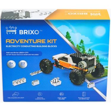 Imagem de Dakott Brixo Kit de tijolos de construção cromados condutores para caminhão off-road Lego City 4x4. Compatível com o modelo Lego 60387. Não inclui o conjunto Lego. Dê vida à sua Lego City 4x4