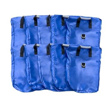 Imagem de Hullaballoo Sacos de areia de vinil extra duráveis de luxo, produto de segurança de âncora para casa de balanço inflável, escorregadores de água, toldos e tendas, comporta capacidade de 22,7 kg, pacote com 10