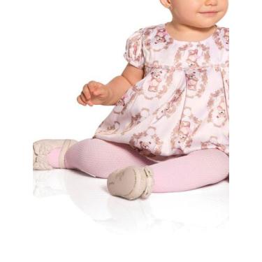 Imagem de Meia calça bebê fio 70 cute lobinha 2554-01 - LUPO, 0 A 4 MESES, Rosa