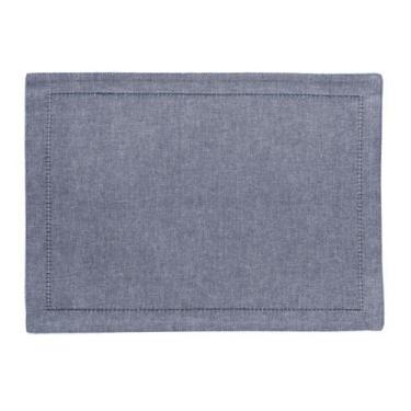 Imagem de Jogo Americano 2Peças Ponto Ajour Algodão 45X33cm Jeans - Royal