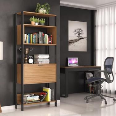 Imagem de Estante para Livros 3000 Mn/tx - 73 X 183 X 32 Cm Marrom/Preto