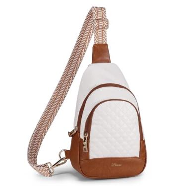 Imagem de BIAVOI Bolsa tiracolo feminina antifurto com RFID, pequena, com fecho de zíper, pochete de couro vegano para viagens, Marrom bege