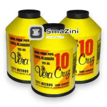 Imagem de Pacote 3 Linhas Vera Cruz 1500 Jardas, Amarela