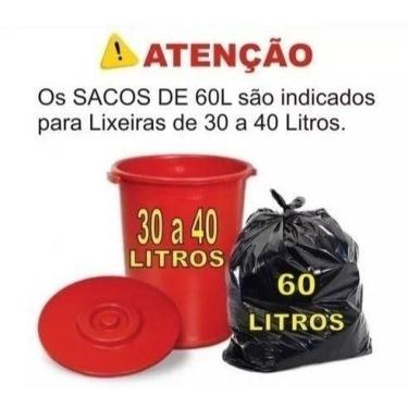 Imagem de Saco De Lixo 60 Litros Preto Super Reforçado 100 Un Fábrica - HIGIPACK